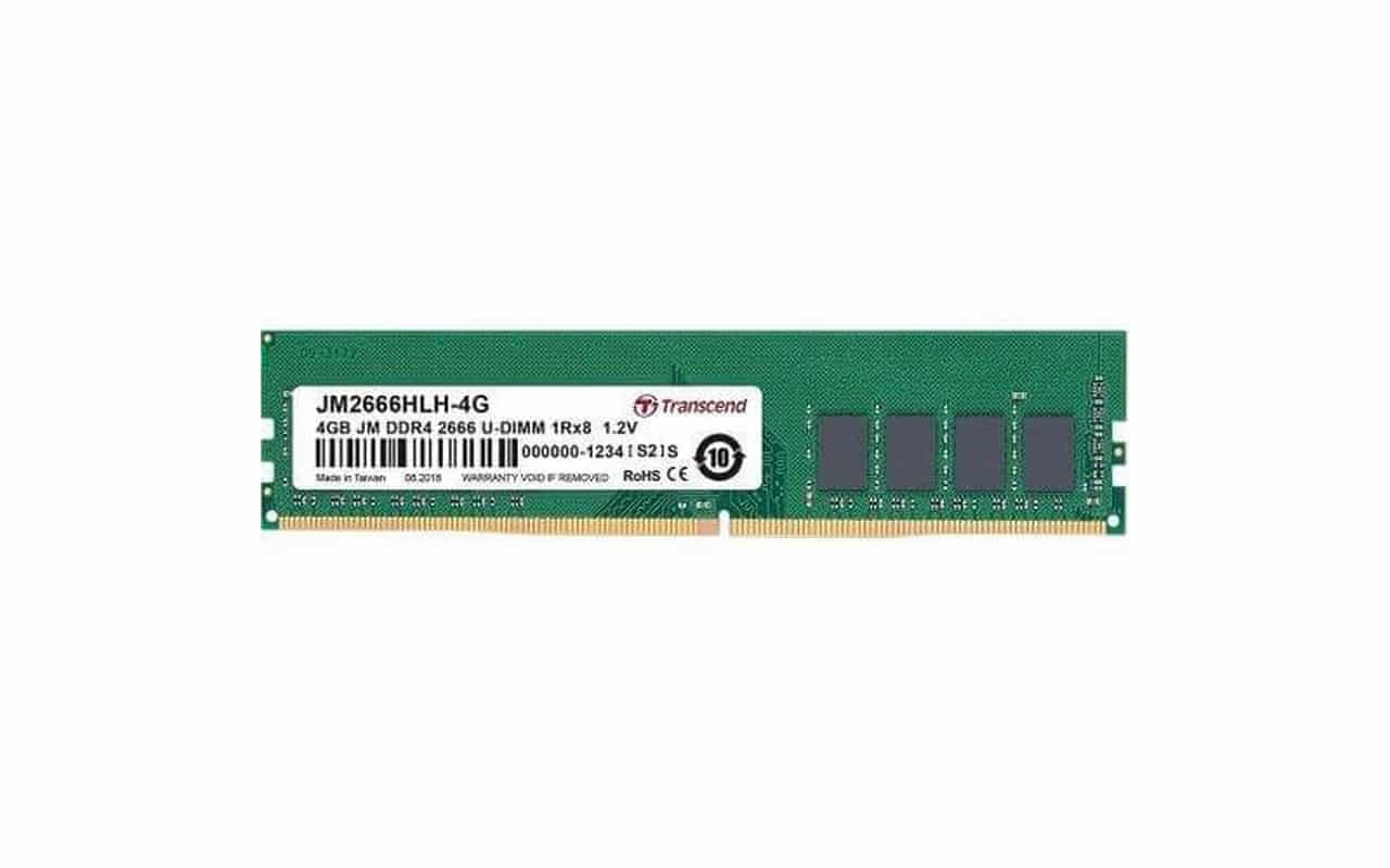Barrette Mémoire RAM Transcend 4 Go DDR4 2666 MHz - Format SO-DIMM Pour PC Portable