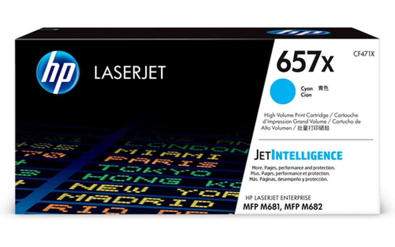 HP 657X High Yield Cyan Original LaserJet Toner Cartridge — Network