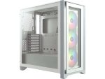 Corsair iCUE 4000X RGB Tempered Glass Mid-Tower ATX Case — White