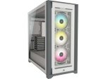 Corsair iCUE 5000X RGB Tempered Glass Mid-Tower ATX PC Smart Case — White