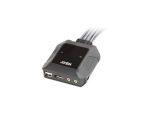 Aten 2-Port USB Displayport Cable KVM Switch With Remote Port Selector