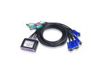 Aten 4-Port PS2 VGA Cable-Built-in KVM with Audio support