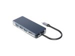 Orico 8 Port 3 x USB3.0|1 x RJ45|1 x HDMI|1 x Type-C(PD 20V)|1 x TF/SD Transparent Hub - Grey