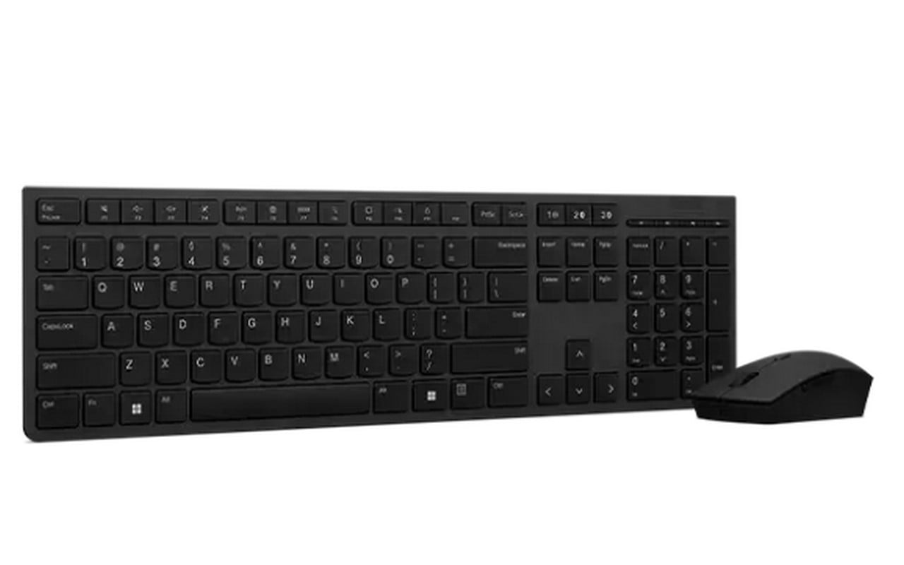 Lenovo Professional Wireless Rechargeable Combo Keyboard and MouseUS English — Network Computer