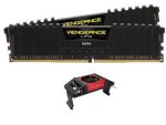 Corsair Vengeance LPX 8Gb x 2 kit Ddr4-4133 1.35V CL19 288pin Memory with blacK low-profile heatsink + memory cooler