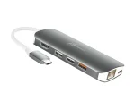 J5create JCD384 USB-C Multi Adapter-HDMI / VGA/ Ethernet / USB 3.1 / PD 3.0 / Memory Card Reader / Writer