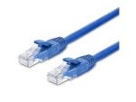 Acconet CAT6 UTP Flylead, 1 Meter, Straight, Stranded Cable, Moulded Boots and Plugs, Blue