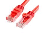 Acconet CAT6 UTP Flylead, 3 Meter, Straight, Stranded Cable, Moulded Boots and Plugs, Red