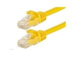 Acconet CAT6 UTP Flylead, 3 Meter, Straight, Stranded Cable, Moulded Boots and Plugs, Yellow