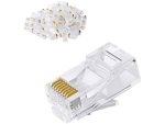 Acconet CAT6 RJ45 Connectors, Stranded/Solid Core, 50 Pack