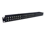 Acconet 48 Port RJ45 Patch Panel, 2U , Black