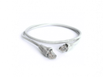 Acconet CAT6 UTP Flylead, 5 Meter, Straight, Stranded Cable, Moulded Boots and Plugs, Grey