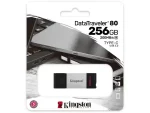Kingston dt80/256GB DataTraveler 80 Flash drive , Silver with Metal Casing + Keyring Loop
