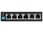 Scoop 6 Port Fast Ethernet 4 AI PoE 60W Switch