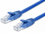 Acconet CAT6 UTP Flylead, 0.5 Meter, Straight, Stranded Cable, Moulded Boots and Plugs, Blue