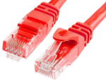 Acconet CAT6 UTP Flylead, 0.5 Meter, Straight, Stranded Cable, Moulded Boots and Plugs, Red
