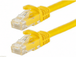 Acconet CAT6 UTP Flylead, 0.5 Meter, Straight, Stranded Cable, Moulded Boots and Plugs, Yellow