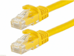 Acconet CAT6 UTP Flylead, 5 Meter, Straight, Stranded Cable, Moulded Boots and Plugs, Yellow
