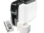 Zebra Printer ZC100; Single Sided; UK/EU Cords; USB Only; Windows Driver; CardStudio 2.0 (Standard) application; 200 PVC cards; YMCKO