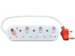Acconet 6 Way Multiplug with 3x 16A SA and 3x 5A 2 Pin Sockets