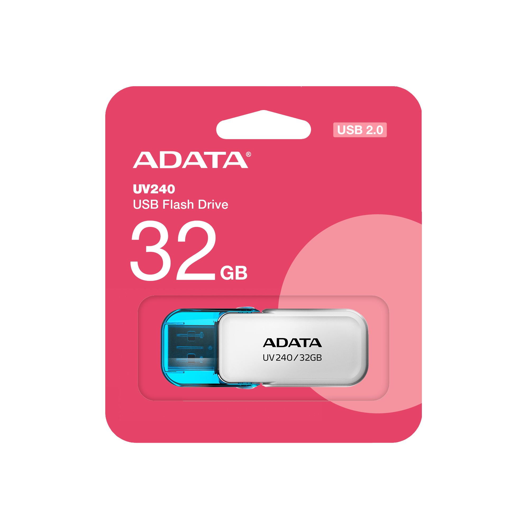Adata 32GB UV240 USB Flash Drive White Network Computer Wireless