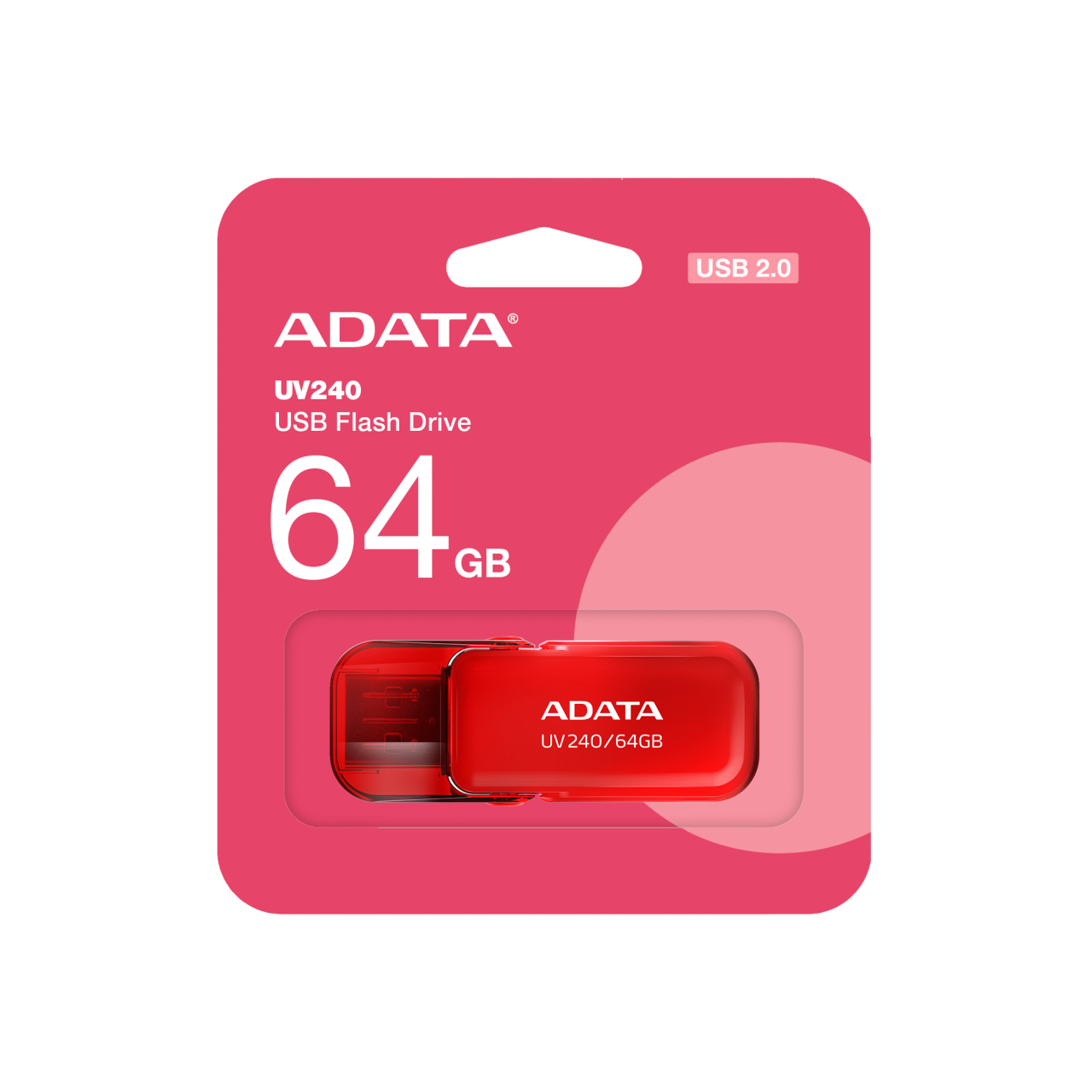 Adata UV240 Red 64GB USB 2.0 Flash Drive