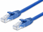 Acconet CAT6 UTP Flylead, 5 Meter, Straight, Stranded Cable, Moulded Boots and Plugs, Blue