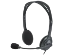 Logitech Stereo Headset H111 Wired Headset, Headphones with Noise-Cancelling Microphone -Grey