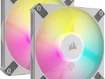 Corsiar iCUE AF120 RGB Slim 120mm PWM Fluid Dynamic Bearing Fan - Dual Pack - White