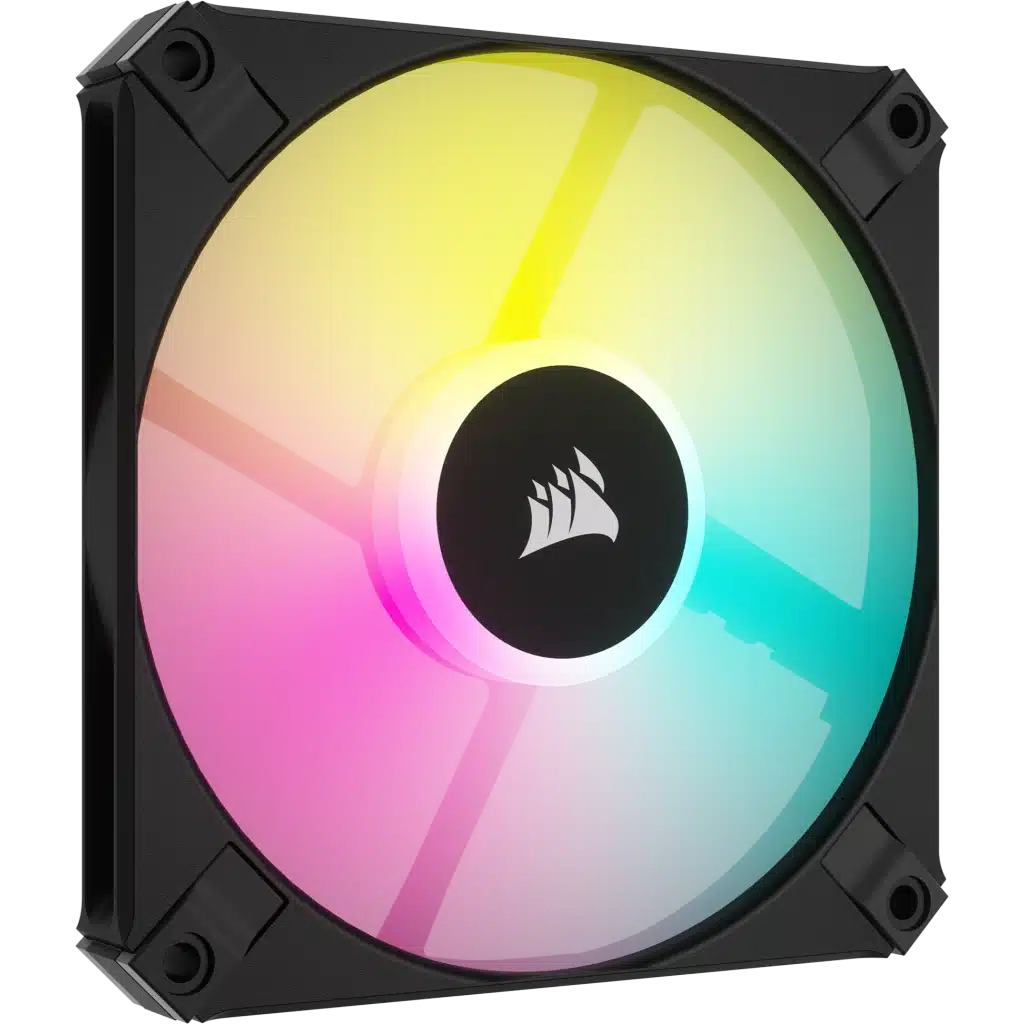 Corsair iCUE AF120 RGB SLIM 120mm PWM Fluid Dynamic Bearing Fan — Black ...