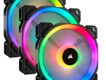 Corsair LL120 RGB 120mm Dual Light Loop RGB LED PWM Fan — 3 Fan Pack with Lighting Node PRO