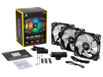 Corsair ML120 PRO RGB LED 120MM PWM Premium Magnetic Levitation Fan — 3 Fan Pack with Lighting Node PRO
