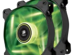 Corsair Air Series SP120 LED Green High Static Pressure 120mm Fan Twin Pack