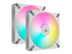 Corsair iCUE AF140 RGB Elite 140mm PWM Dual Fan Kit - White