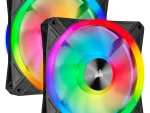 Corsair iCUE QL140 RGB 140mm PWM Dual Fan Kit with Lighting Node Core