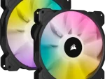 Corsair iCUE SP140 RGB Elite Performance 140mm PWM Fan — Dual Fan Kit with Lighting Node Core