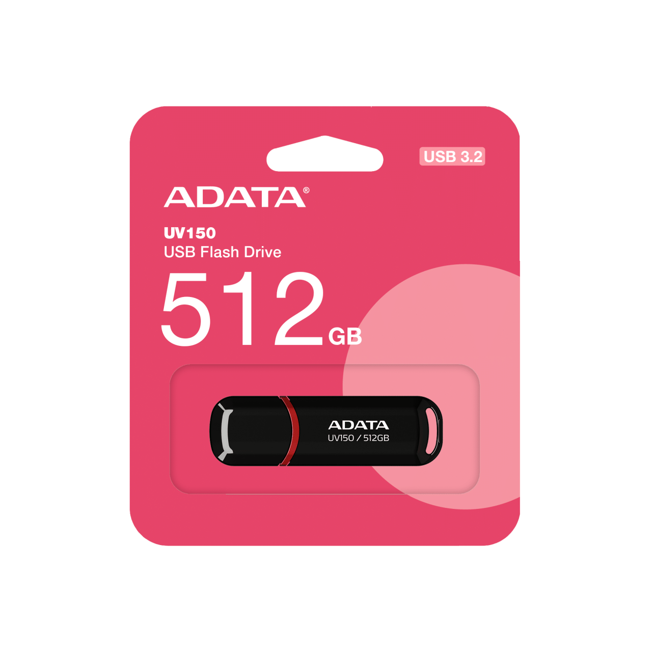 Adata 512GB UV150 USB3.2 Gen1 Flash Drive - Black
