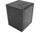 Zone Lite 15U Wallbox 400 Deep + 200 Swing Frame + Single Fan Black
