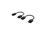 Corsair iCUE Link Cable; 2x 100mm with Straight Connectors; Black