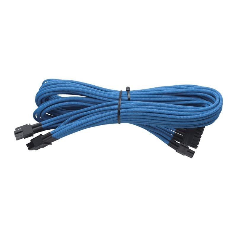 Corsair - Individually Sleeved 24pin ATX Cable Type 4 (Generation 2) for RMX series - Blue