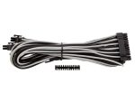Corsair - Individually Sleeved Type 4 PSU Cables ATX 24 Pin - White/Black