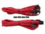 Corsair - Individually Sleeved Type 4 PSU Cables PCIe With Dual Connectors - Red