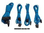 Corsair - Premium Individually Sleeved Flexible Paracorded Modular Cable Starter Kit - Blue