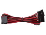 Corsair - Premium Individually Sleeved SATA Cable - Red/Black