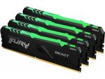 Kingston HyperX FURY Memory RGB - 128GB Kit*(4x32GB) - DDR4 3600MT/s XMP CL18 DIMM
