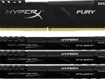 HyperX Fury Memory Black - 64GB Kit*(4x16GB) - DDR4 3600MT/s XMP CL18 DIMM