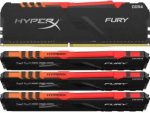 Kingston HyperX FURY Memory RGB - 32GB Kit*(4x8GB) - DDR4 3000MT/s XMP CL15 DIMM