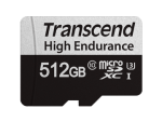 Transcend 350V 512GB High Endurance Micro SD UHS-I  U3 Class10 - Read 100 MB/S - Write 45MB/S - With SD Adaptor