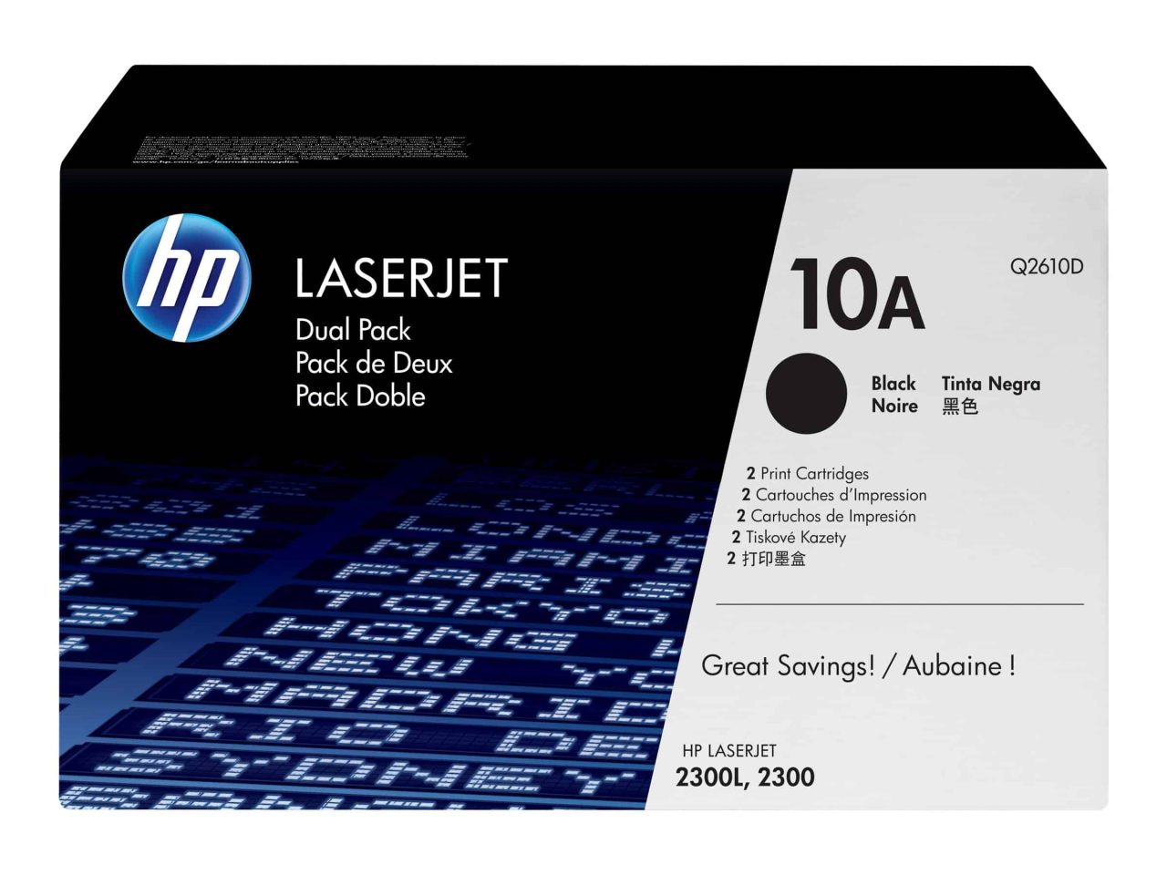 HP Q2610D  2 x No.10A Black Toner Dual Pack