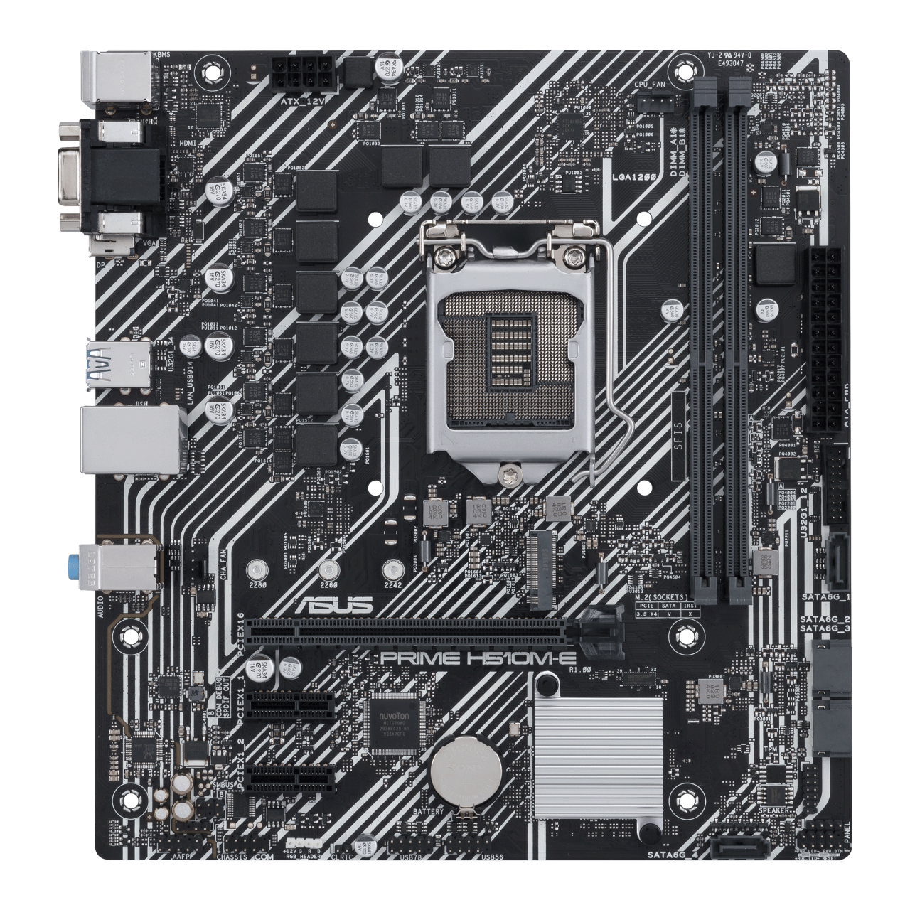 Asus Intel H510 (LGA 1200) Micro ATX Motherboard with PCIe 4.0, 32Gbps M.2 Slot, Intel 1 Gb Ethernet, Display Port